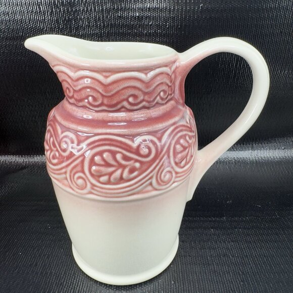 Longaberger Pottery American Craft Paprika 40 Oz Pitcher Jug Stoneware Carafe - Picture 1 of 10